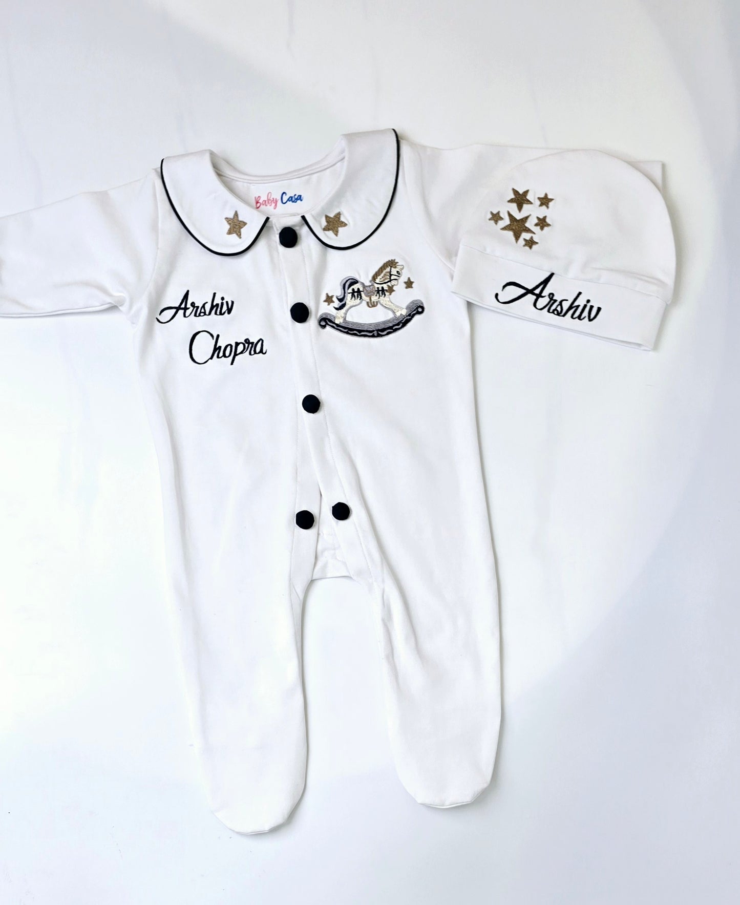 Rocking Horse Romper & Cap Set