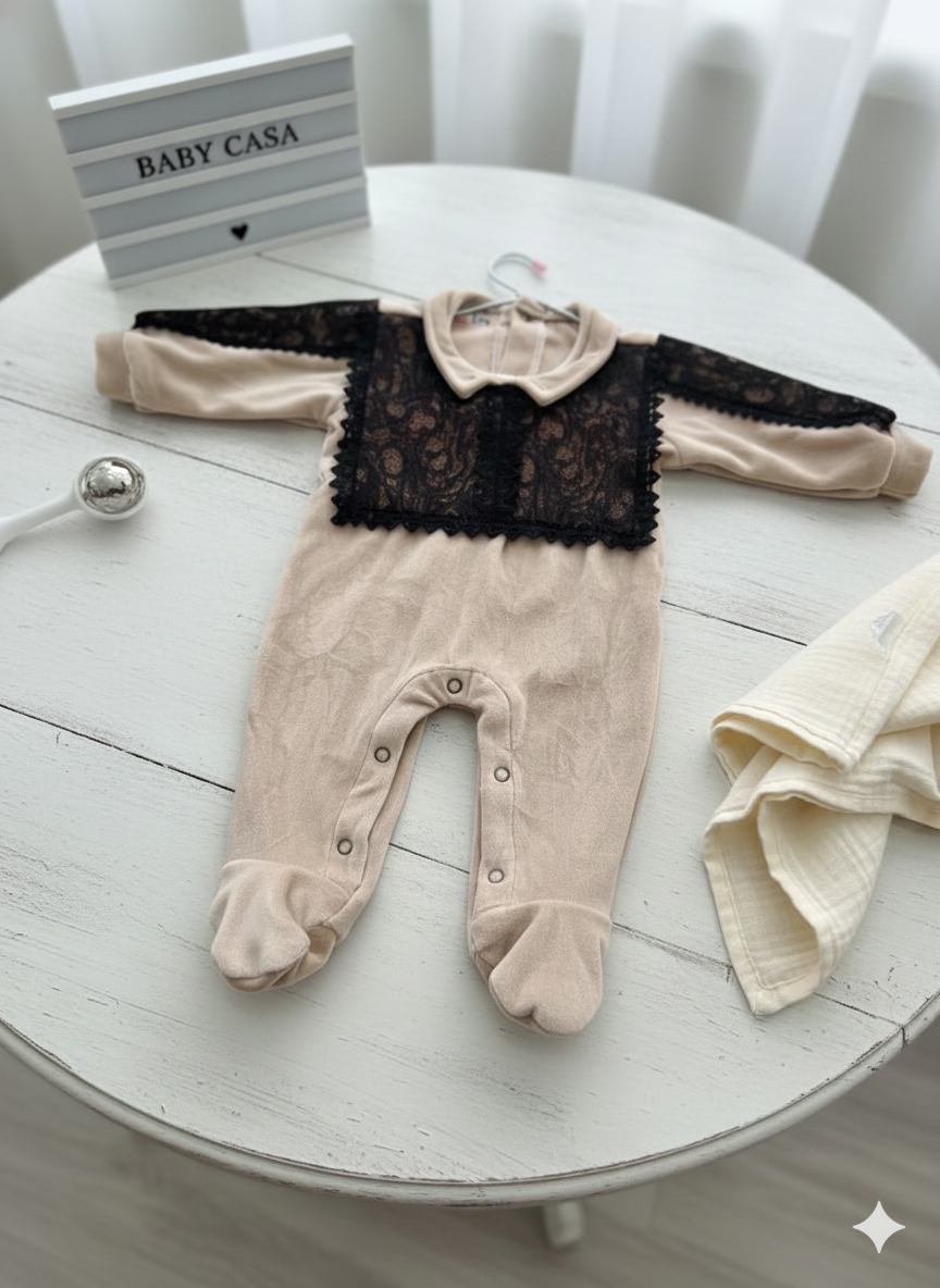 luxurious beige romper
