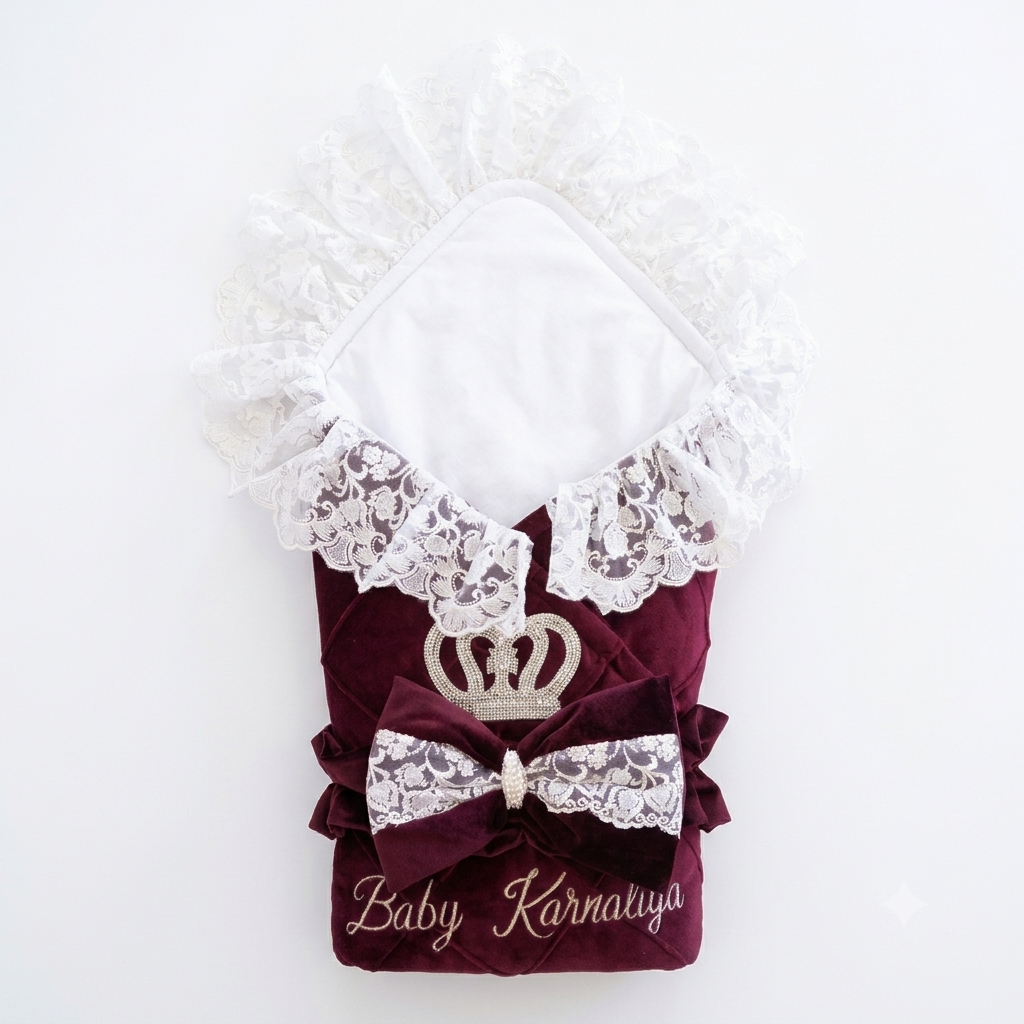 Burgundy Lace Baby Wrap