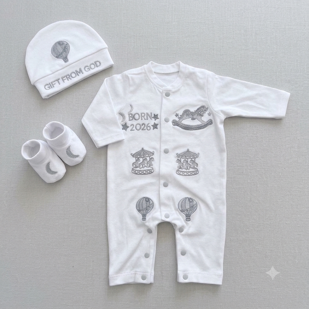 White Gift From God Romper Set