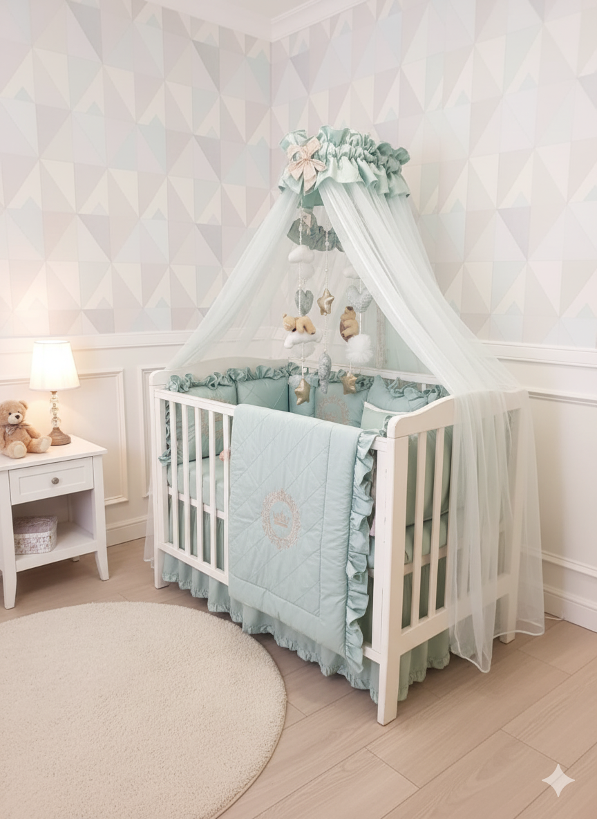 Mint Green Royal Bedding Set