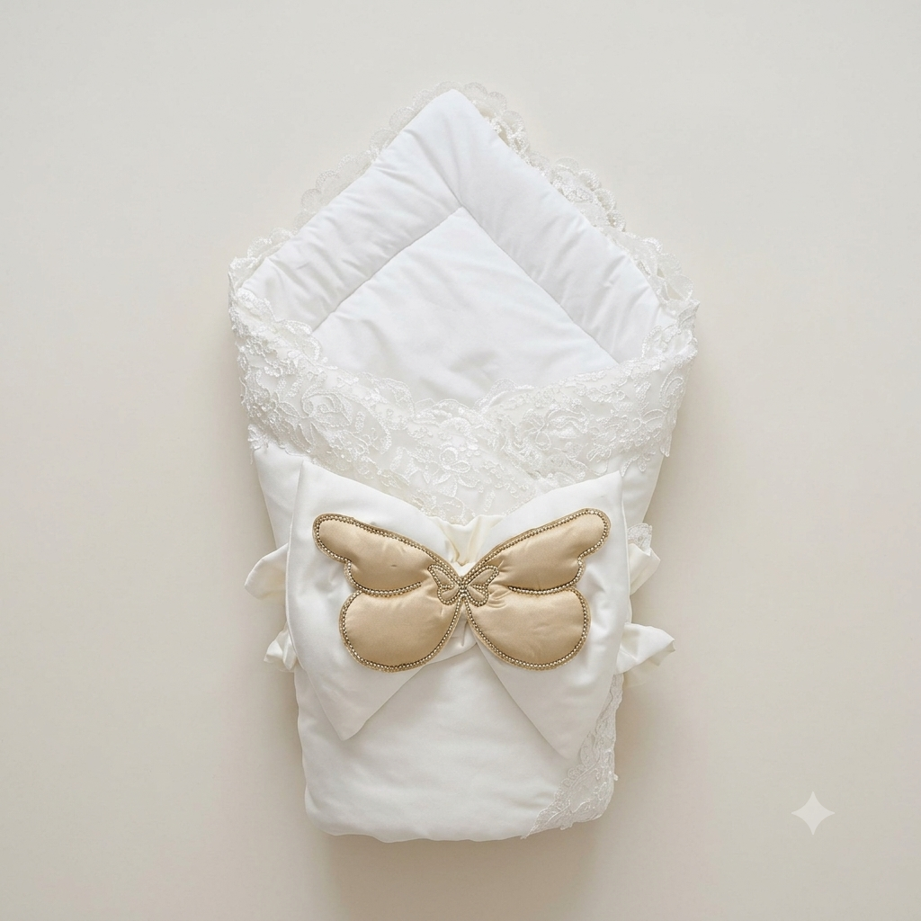 Ivory Butterfly Lace Wrap