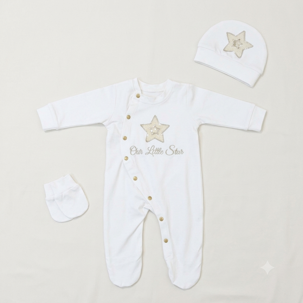 Ivory Little Star Romper Set