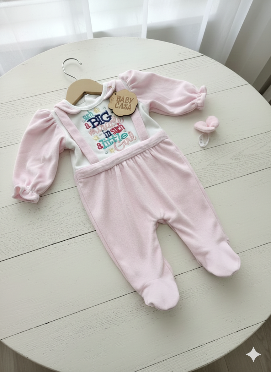 Cozy Comfort & Sweet Style: Pink Velour Baby