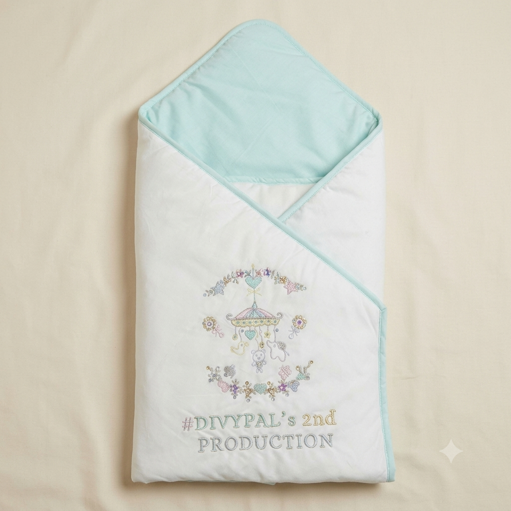 Mint Carousel Baby Wrap