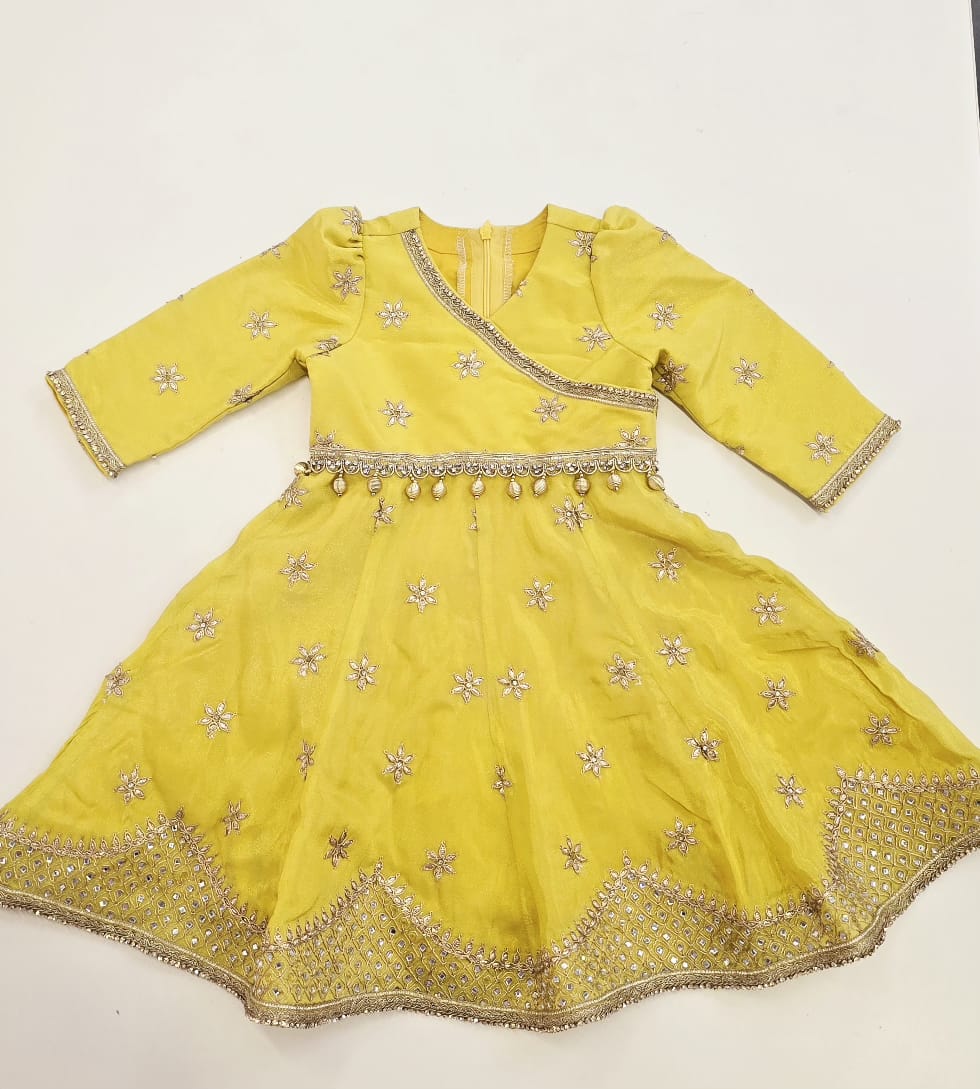 The Yellow Anarkali Lehenga set