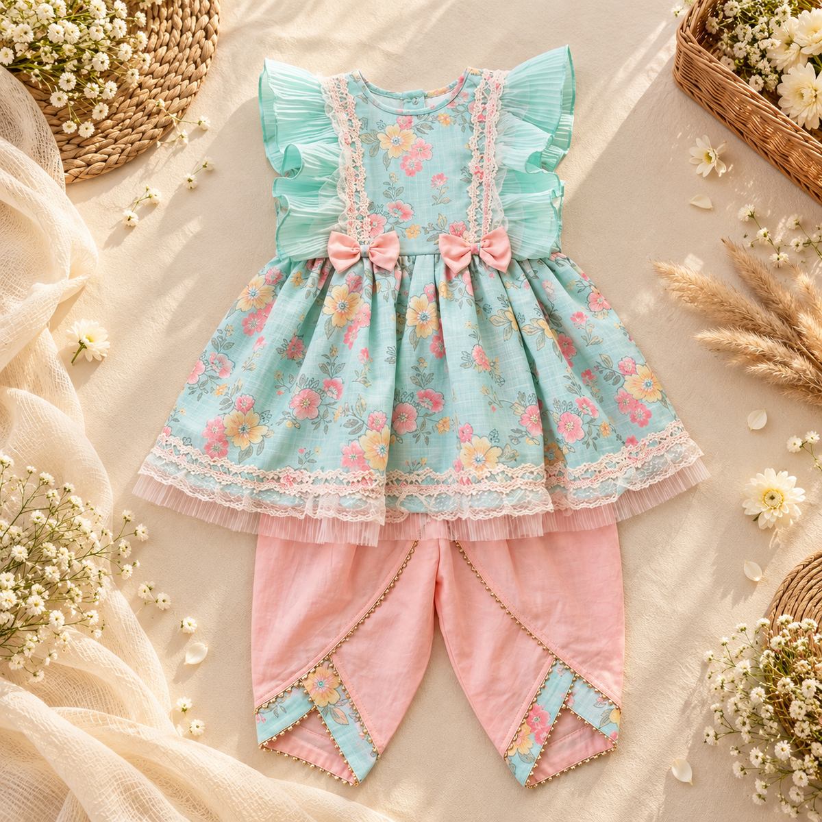 Pastel Floral Twinning Set