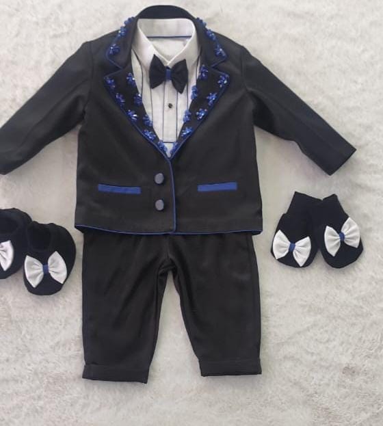 The Blue Detailed Jumpsuit with Blazer