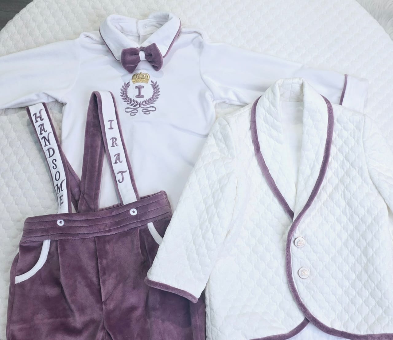 The Royal Heir 3-Piece Velour Suit