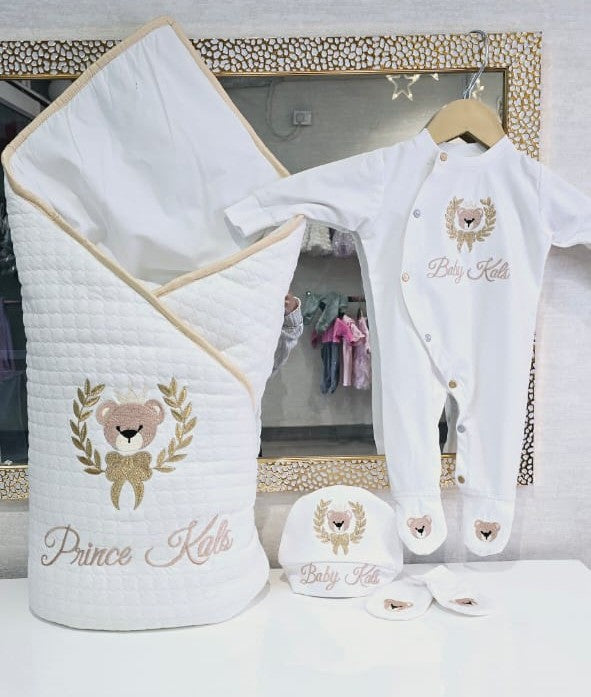 The Side Pattern Wrap Romper Combo Set
