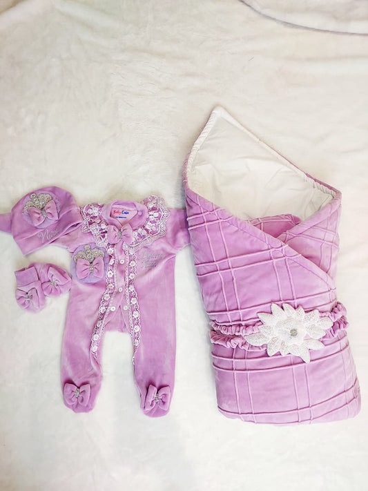 Bow Wrap & Romper Themed Set