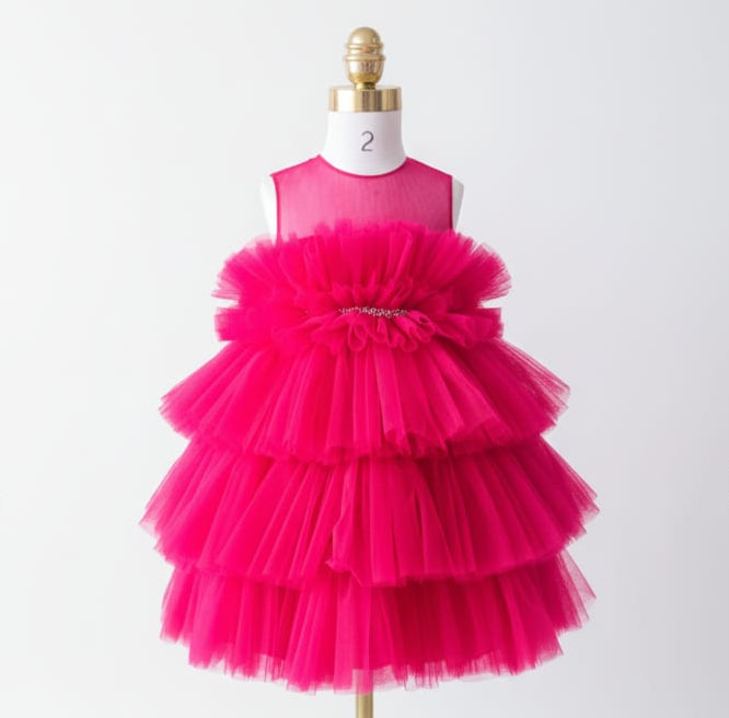 The Fushia Fluff Dress