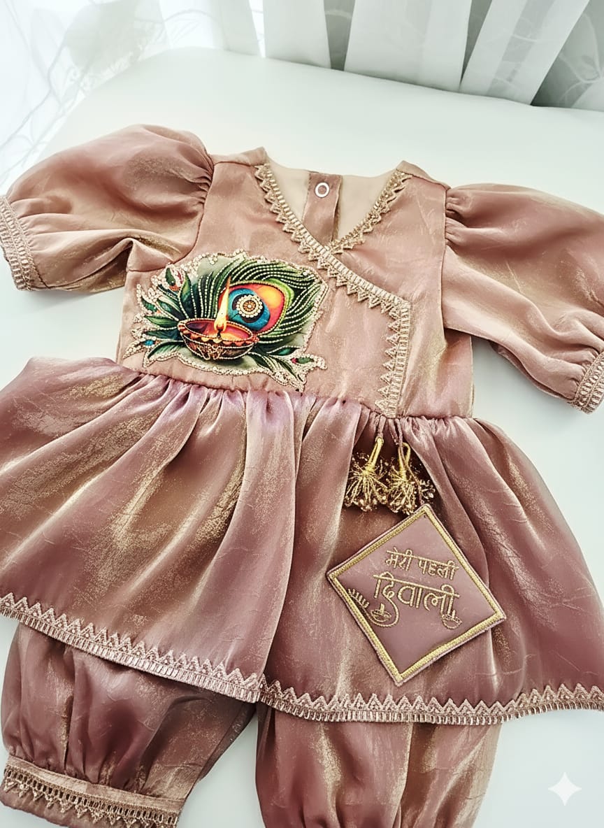 The Gold Peach Diwali Outfit