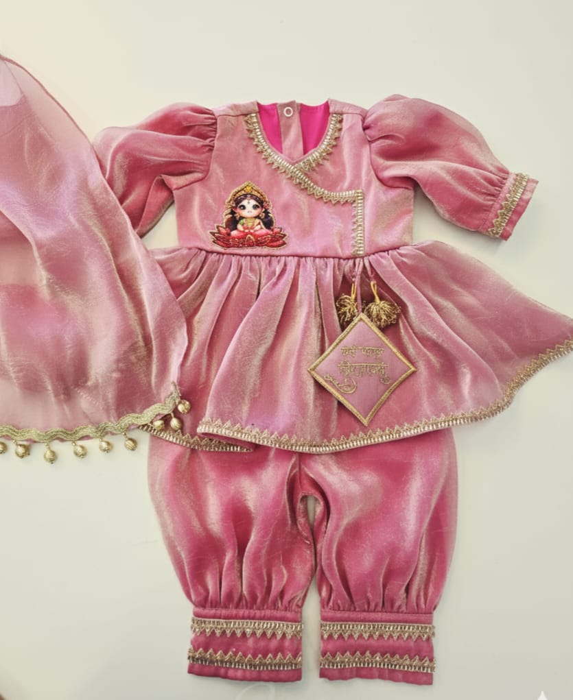 Pink Shimmer Diwali Outfit