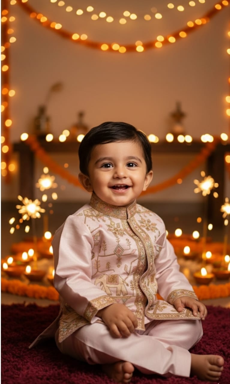 Elegant Embroidered Kurta Set for Boys