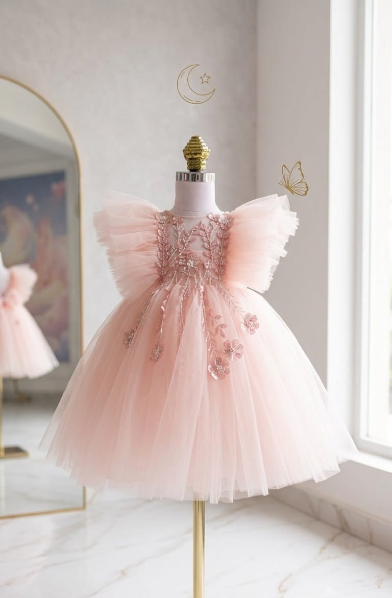 The Enchanted Pink Net Frock