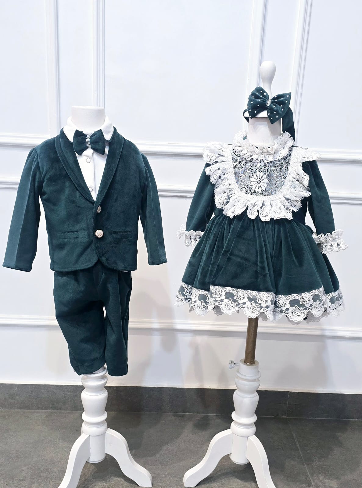 Bottle Green Sibling Twinning Set