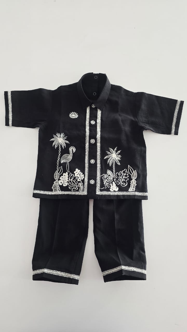 Embroidered boy co-ord set
