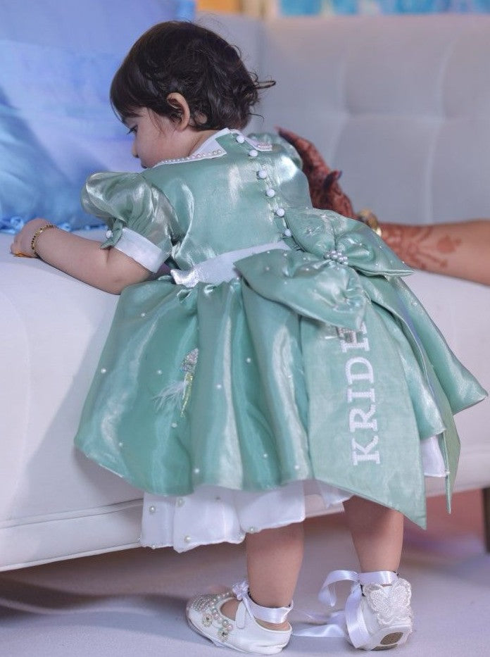 The Sea Green Mermaid Party Wear Frock