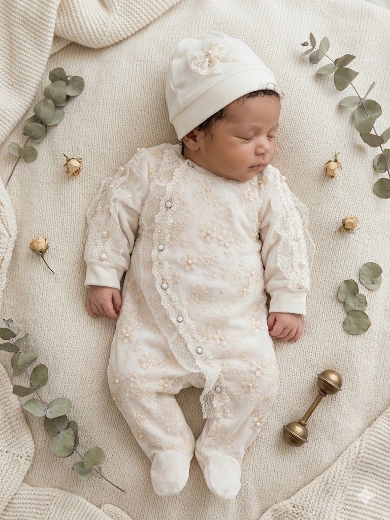 The Ivory Blossom Romper set