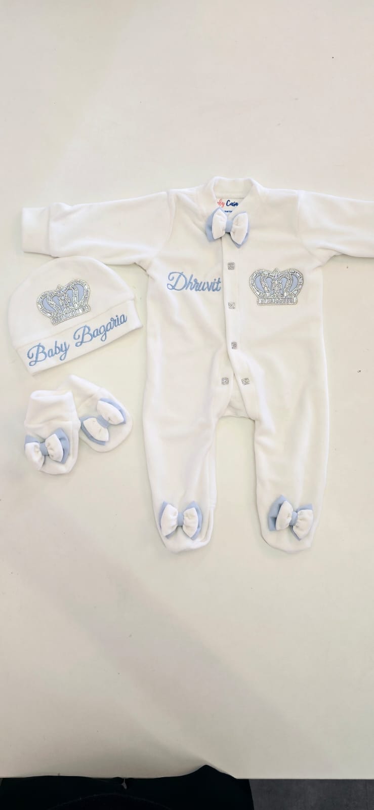 Royal Blue Crown Roomper Set