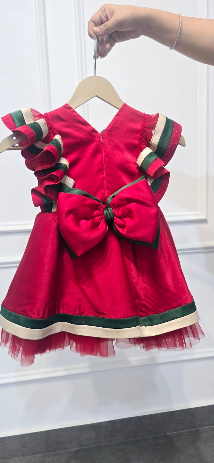 Christmas Red Bow Frock