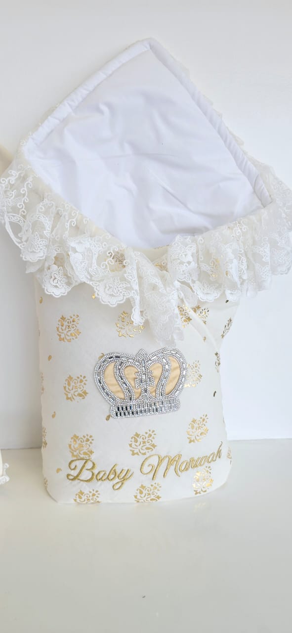 The Gold Beige Crown Wrap