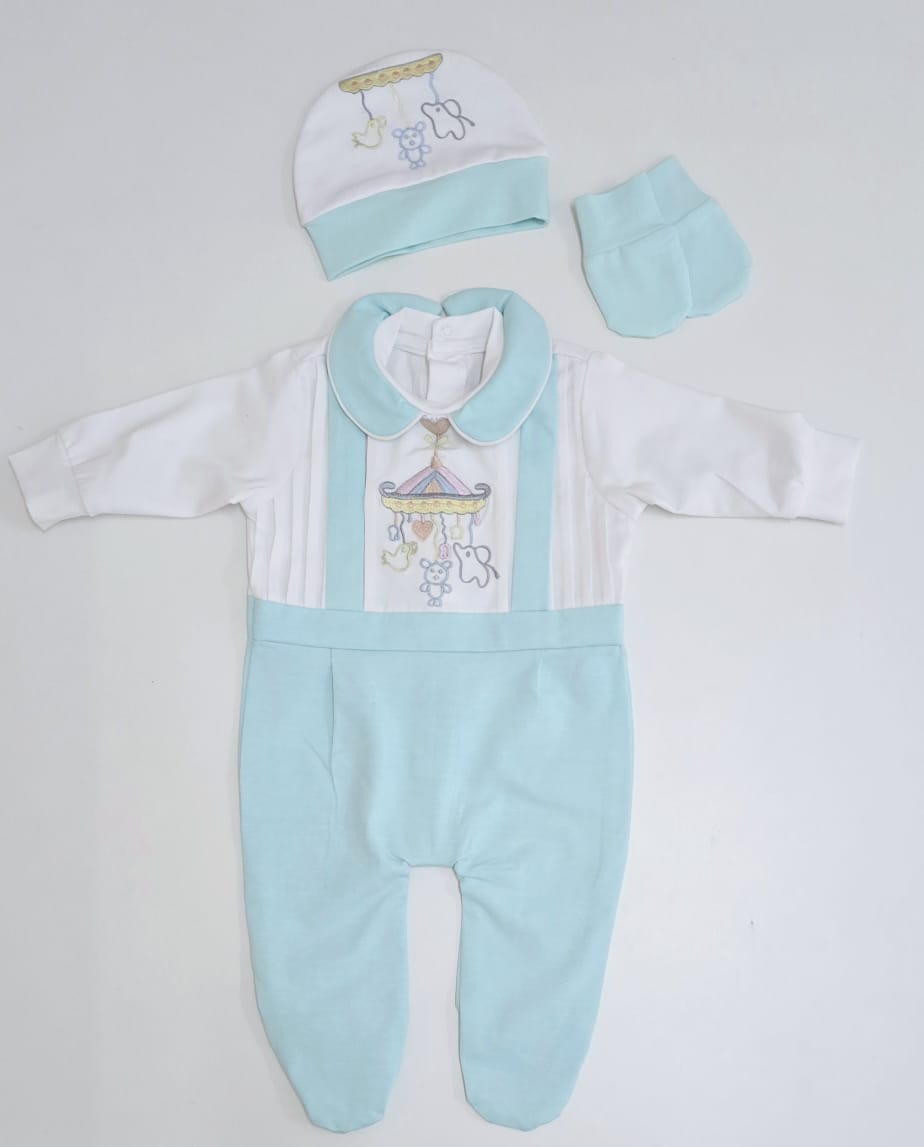 The Embroidery Animal Romper Set