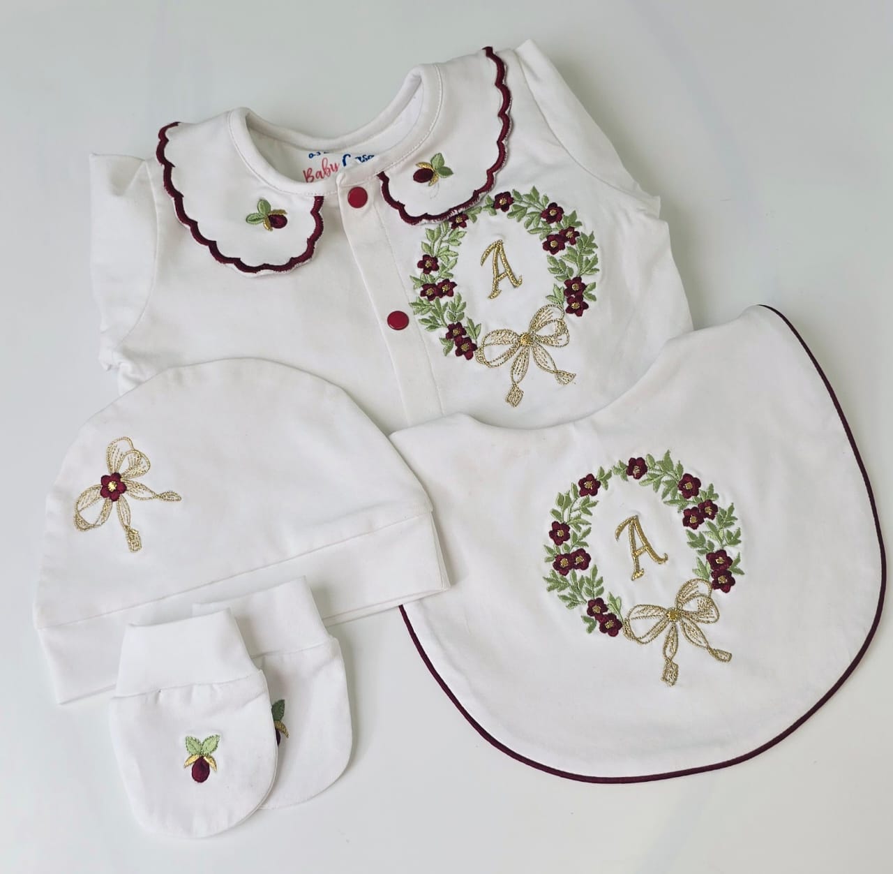 The Floral Embroidery Romper Set