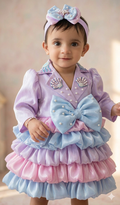 The Enchanted Seashell Ruffle Frock