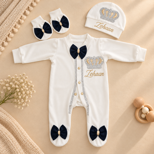 Black Sarwoski Romper Set