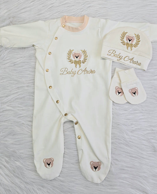 The Side Pattern Romper Set