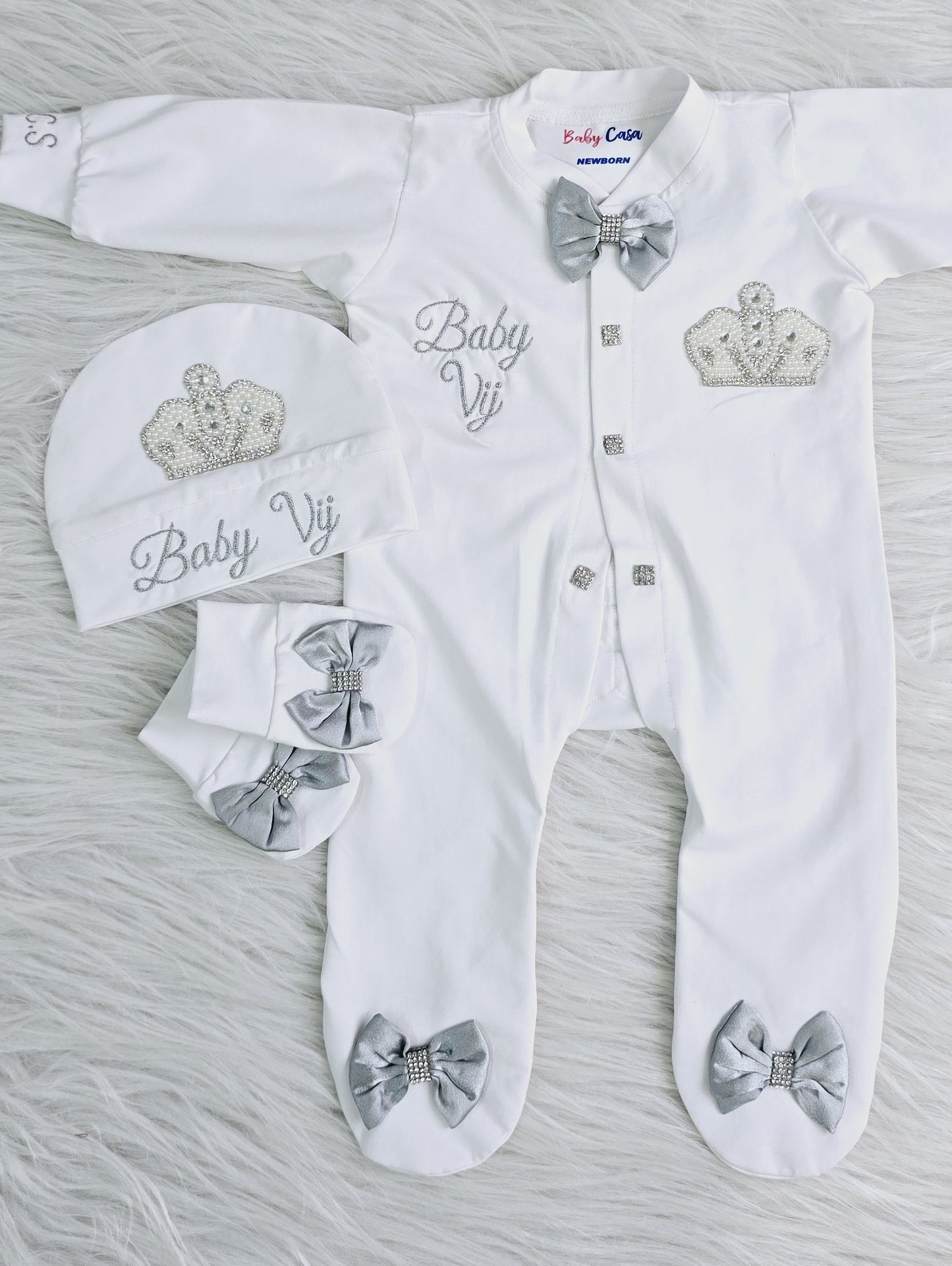 The Pearl Crown Romper Set