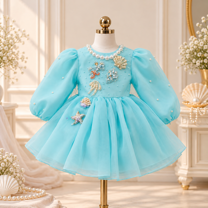 Aqua Pearl Ocean Princess Dress