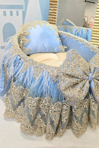 The Royal Cradle: Where Every Dream Begins. Blue Bassinet