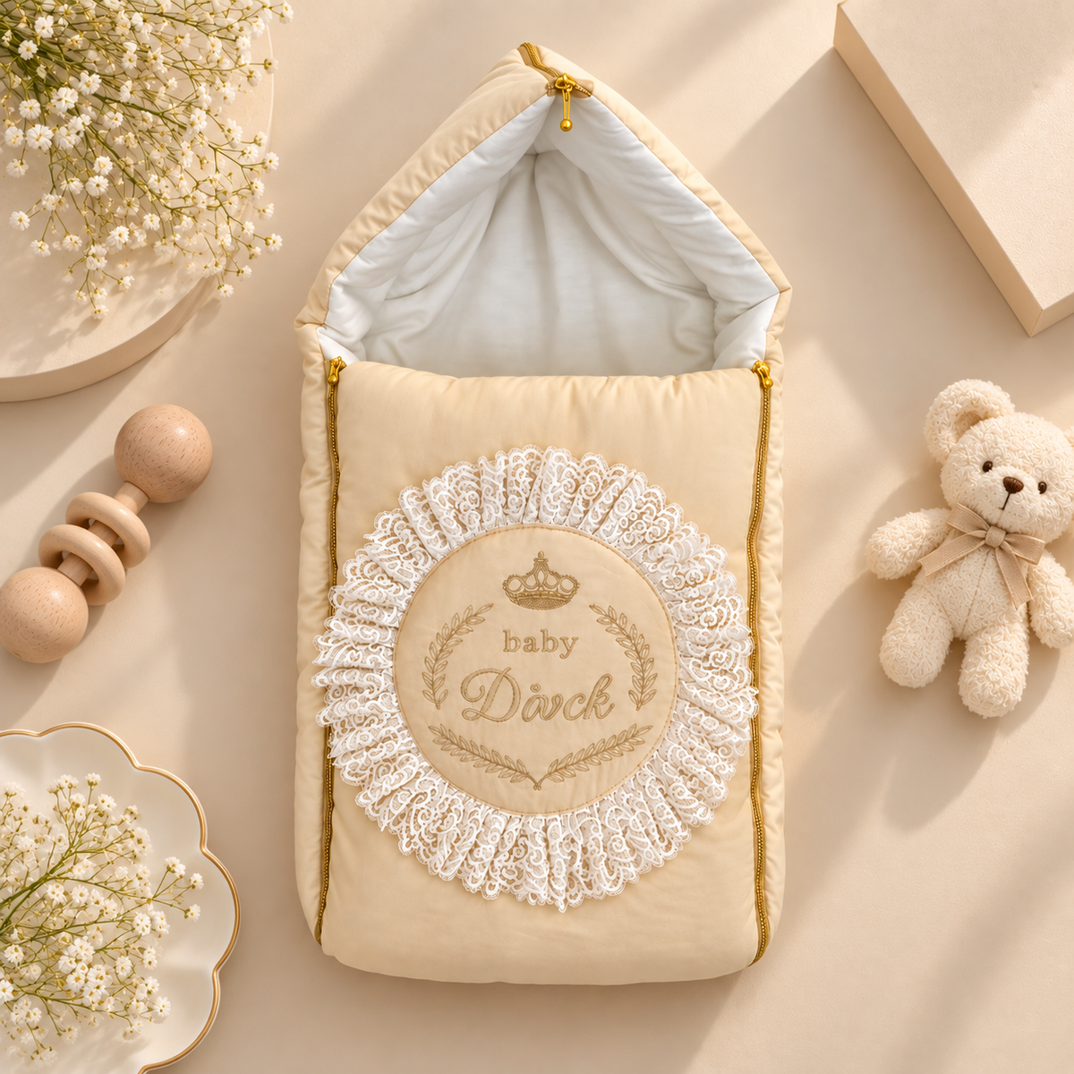 Beige Royal Baby Wrap