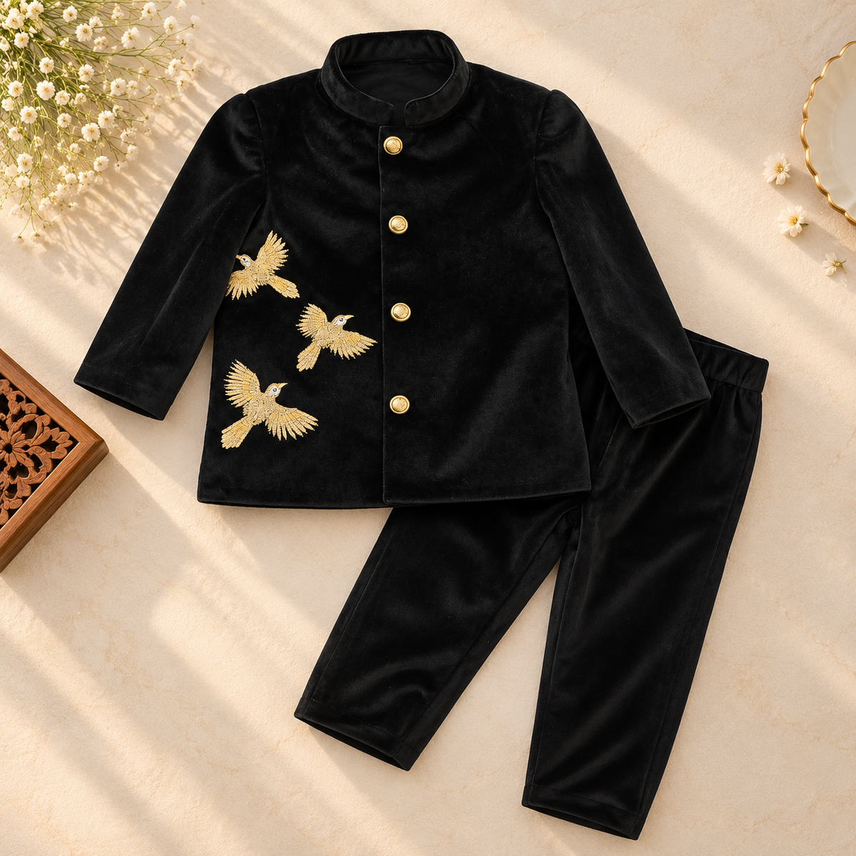 Bird Motif Kurta Set