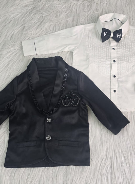 Black Crown Blazer Suit 3 Piece