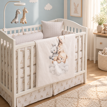 Blue Sky Safari Baby Bedding Set