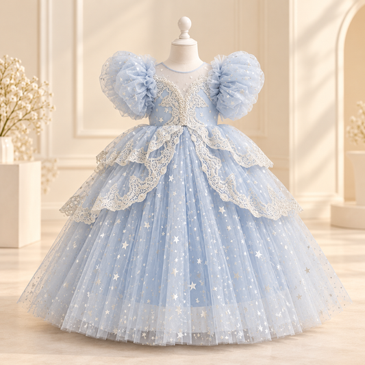 Blue Starry Princess Gown