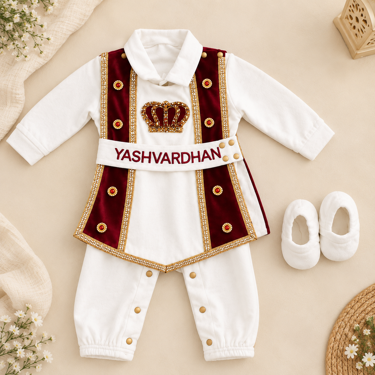 Burgundy Gold Royal Jumpsuit
