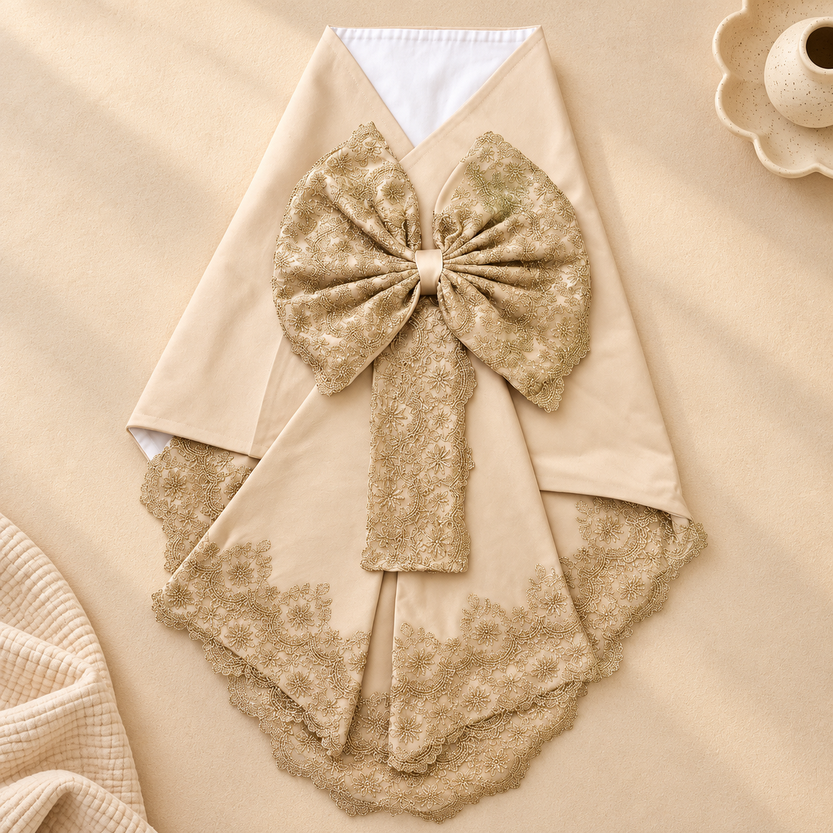 Champagne Gold Lace Baby Wrap