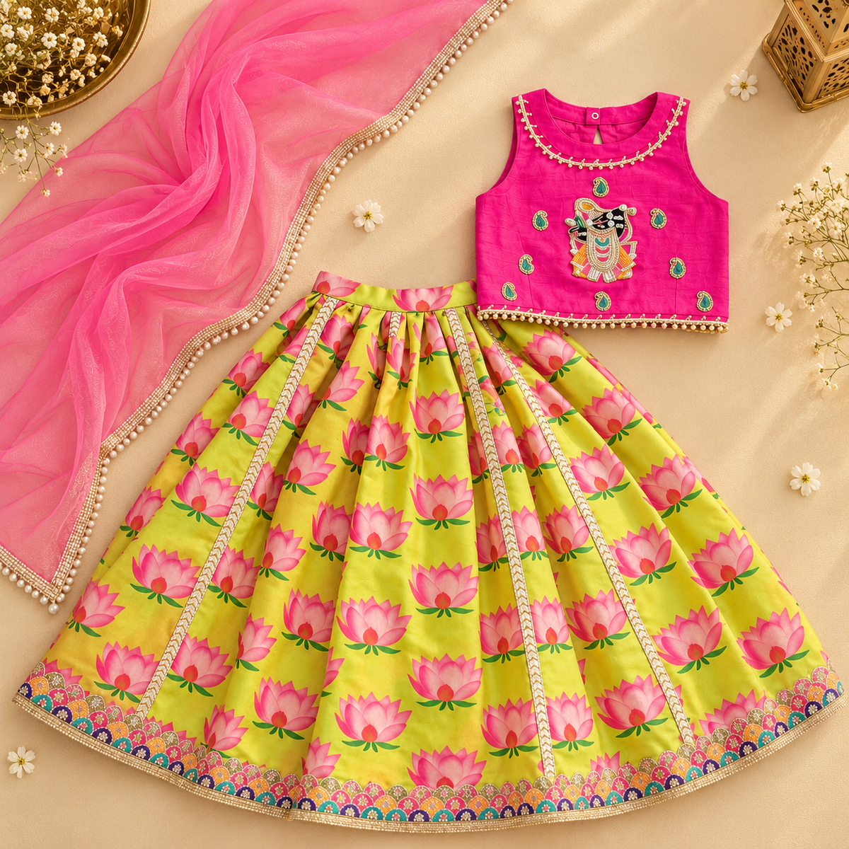 Lotus Pink Lehenga Set