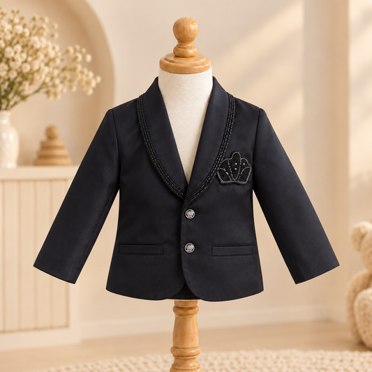Black Crown Blazer Set