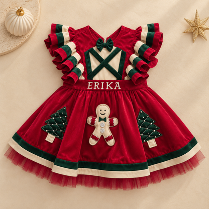 Christmas Red Bow Frock