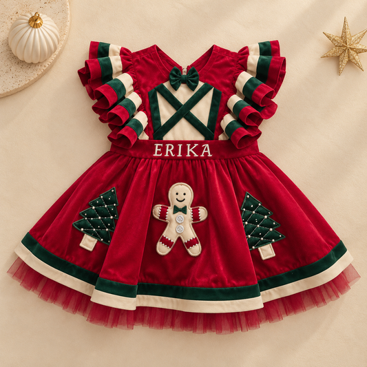 Christmas Red Bow Frock