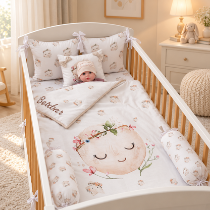 Dreamy Moon Floral Crib Bedding Set