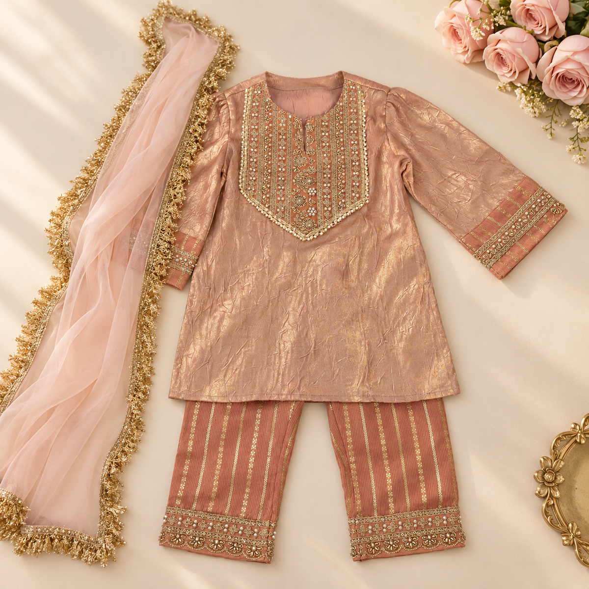 Rose Gold Kids Twinning Set