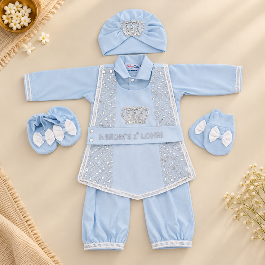 Baby Blue Crown Lohri Set