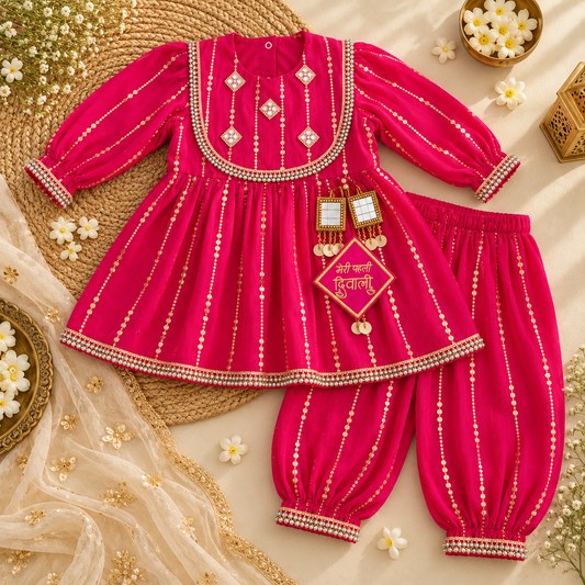 Pink Meri Pehli Diwali Jumpsuit